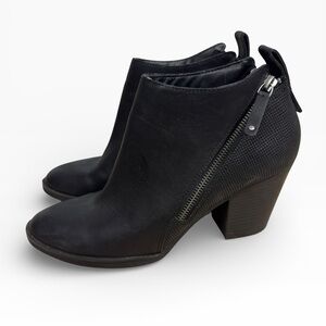 DV Dolce Vita Jayden Black Faux Leather Heeled Ankle Booties US Size 10